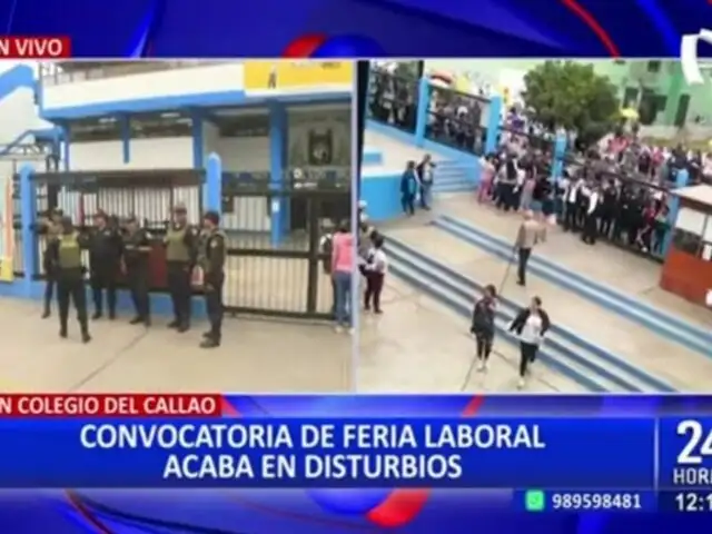 Feria laboral en colegio del Callao termina en disturbios: director asegura no volverá a ceder local
