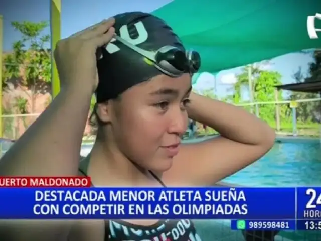 Puerto Maldonado: nadadora de 12 años sueña con representar al Perú en Olimpiadas