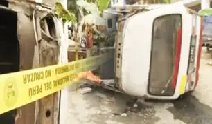 Combi “chatarra” choca con poste dejando 8 pasajeros heridos