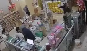 Áncash: En menos de 2 minutos asaltan violentamente tienda distribuidora