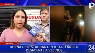 Chorrillos: dueña de restaurante desmiente a vecinos quienes denuncian fiestas excesivas en local