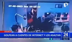 Juliaca: Delincuentes golpean y asaltan a clientes de cabina de internet