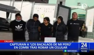 "Los Bacalaos de Mi Perú": Detienen a delincuentes mientras viajaban en una combi