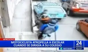 Impactantes imágenes: Escolar es atropellado por moto cuando salía de su vivienda en Ayacucho