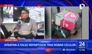 Miraflores: Detienen a falso repartidor de delivery tras robar celular