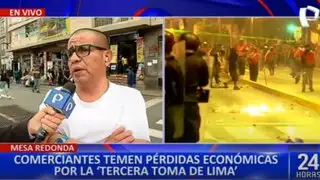 Mesa Redonda: comerciantes temen pérdidas económicas ante “Tercera toma de Lima”