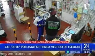 Detienen a "Cuto" en Ancón: Delincuente se disfrazó de escolar para asaltar tienda