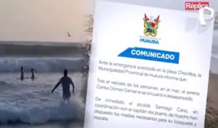 Huacho: autoridades buscan a sereno desaparecido por mar y tierra