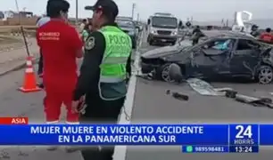 Asia: Mujer muere tras violento accidente vehicular en la Panamericana Sur