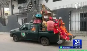 SMP: trabajadores de limpieza fueron transportados en condiciones inadecuadas