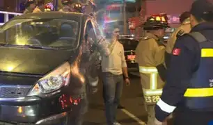 Choque entre vehículos deja dos mujeres heridas en San Isidro