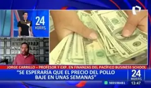 Jorge Carrillo sobre baja del dólar: "Se espera que en unas semanas el pollo también baje de valor"