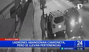 Pueblo Libre: Delincuentes abandonan camioneta robada, pero se llevan todas las pertenencias