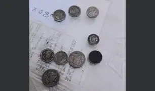 Incautan 9 monedas peruanas de principios del siglo XX escondidas en una caja
