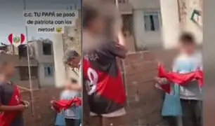 TikTok: abuelito se hace viral luego de enseñar a sus nietos a izar la bandera del Perú