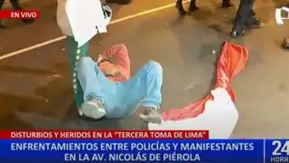 Toma de Lima: enfrentamientos entre policías y manifestantes deja un herido