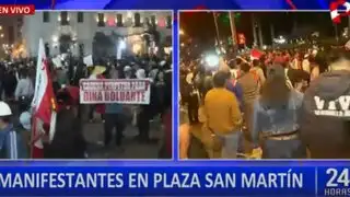 Toma de Lima: manifestantes se congregan en la plaza San Martín
