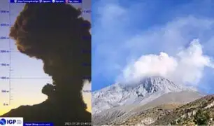 Volcán Ubinas: registran fuerte explosión que superó los 4 mil metros de altura