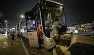 ATU: despiste de bus del Metropolitano en Independencia se produjo por descompensación del chofer