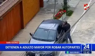 San Isidro: detienen a adulto mayor por robar autopartes con desarmador