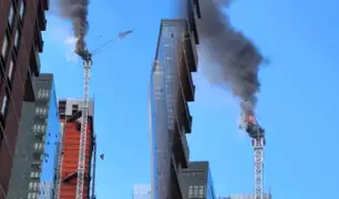 ¡Impresionantes imágenes! Estructura metálica en edificio se desploma en Nueva York
