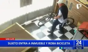 San Luis: Delincuente ingresa a inmueble y roba bicicleta