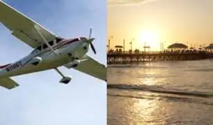 Trujillo: avioneta de instrucción con tres ocupantes cae al mar de Huanchaco