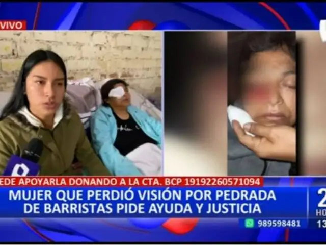 Hija de mujer que perdió un ojo por pelea de barristas pide apoyo a la "U" y Alianza Lima