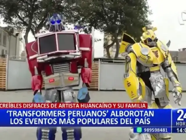 “Transformers peruanos”: artista invierte S/12 mil en creación de trajes hiperrealistas