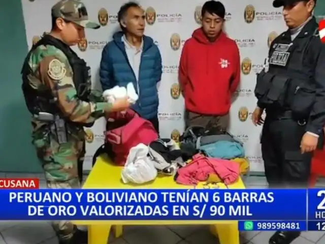 Pucusana: Detienen a peruano y boliviano que tenían barras de oro valorizadas en 90 mil soles