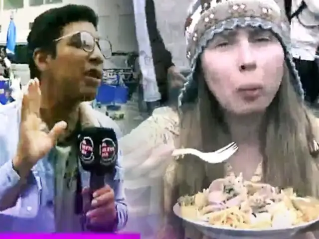 Rusa prueba por primera vez la comida de los “agachaditos” en el Peruvian Challengue