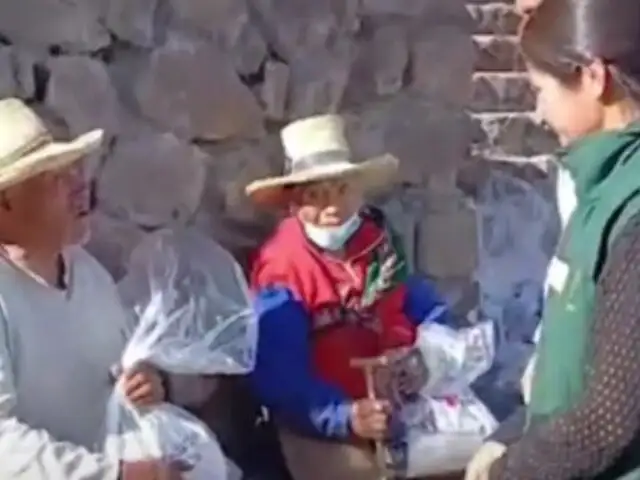 Volcán Ubinas: familias afectadas reciben donación por parte de la Fundación Romero