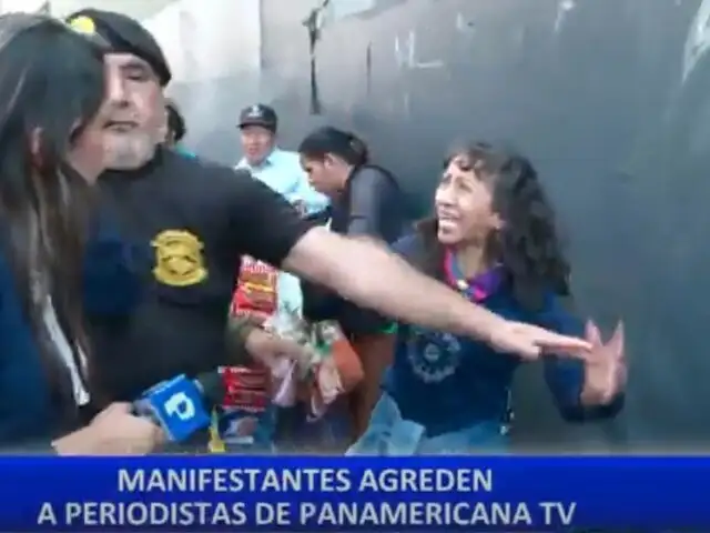 Toma de Lima: Colegio de periodistas condena agresión a reportera de Panamericana Televisión