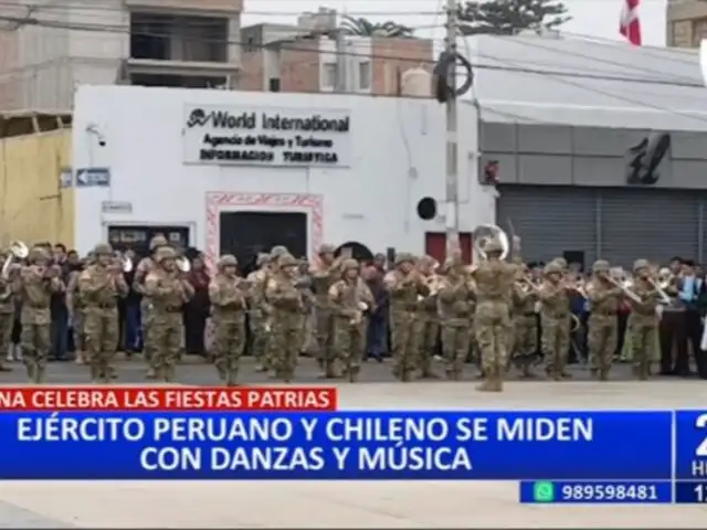 Tacna: Ejércitos de Perú y Chile compiten en duelo musical y deleitan al público