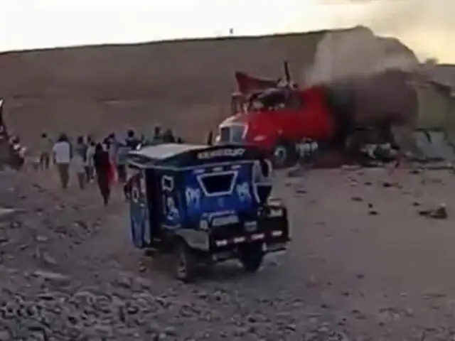 Arequipa: al menos tres heridos, uno de ellos de consideración, deja explosión de camión cisterna