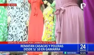 Gamarra: rematan poleras y casacas desde S/10 ante aumento de temperaturas