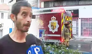 Bomberos controlan incendio en un edificio de La Victoria