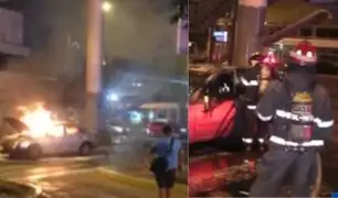 Jesús María: conductor se salva de ser calcinado tras incendio de su vehículo a gas en av. Brasil