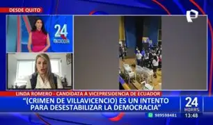Linda Romero sobre crimen de Villavicencio: "Las bandas criminales quieren sabotear las elecciones"