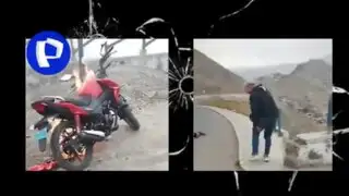 Cerro San Cristóbal: delincuentes balean a hombre y queman moto