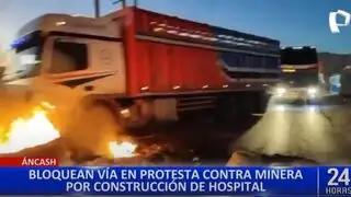 Áncash: pobladores bloquean vía en protesta contra empresa Antamina