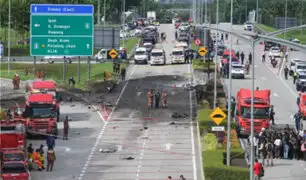 Malasia: accidente de avioneta en autopista deja diez muertos