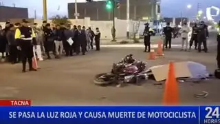 Tacna: bus se pasa la luz roja y causa muerte de motociclista