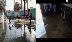Ate: denuncian que colegio ha quedado inundado tras colapso de desagüe de Sedapal