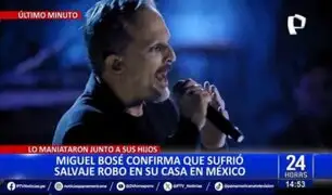 Miguel Bosé confirma que fue víctima de violento robo en su casa en México