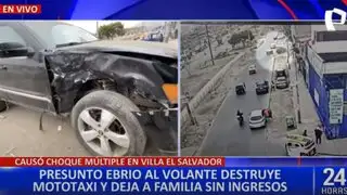 VES: conductor en presunto estado de ebriedad destruye mototaxi de una familia