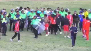Copa Perú: jugadores y dirigentes se agarran a golpes en pleno partido