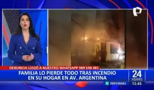 Incendio en Cercado de Lima: Familia pide ayuda tras quemarse su casa en la av. Argentina