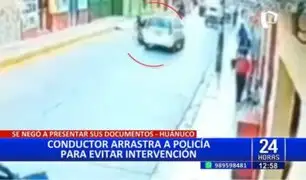 Huánuco: Mujer policía fue arrastrada por conductor que se negó a identificarse