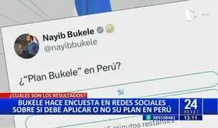 Bukele hace encuesta sobre si debe aplicarse su plan en Perú ¿Cuáles fueron los resultados?